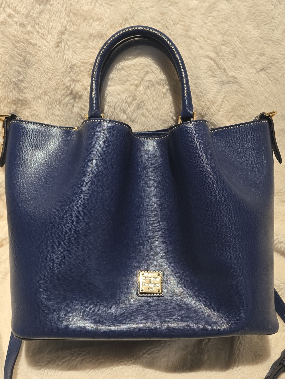 Dooney & Bourke Blue Brenna Saffiano Leather Tote